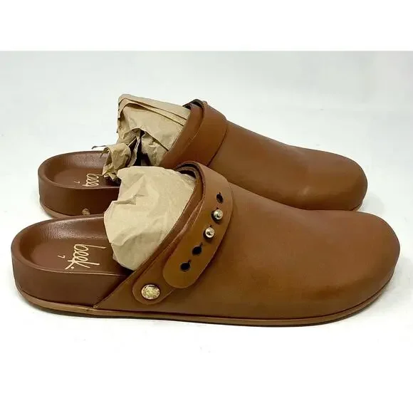 Beek Brant Leather Tan Brown Mules Clogs NIB - Picture 4 of 11